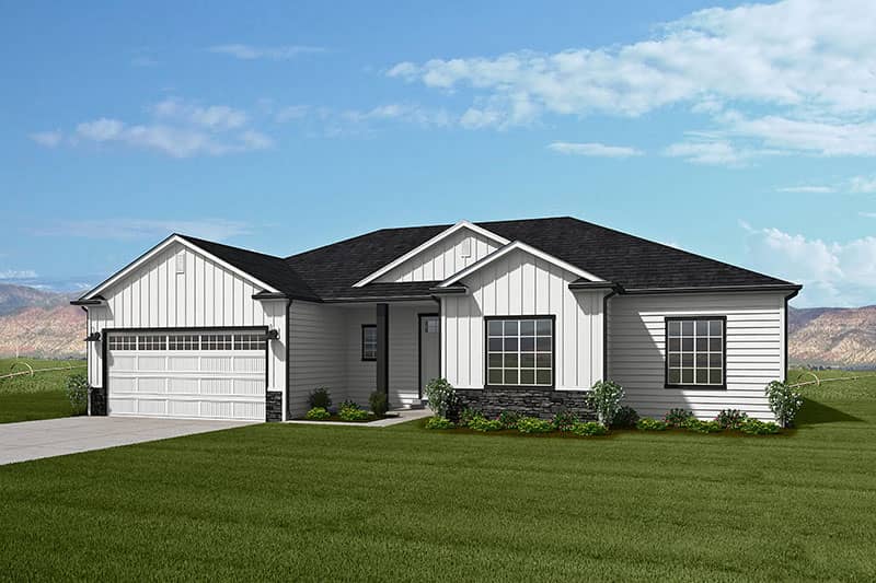 Artist rendering of the Dayton floorplan home exterior